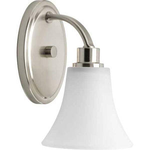 1 Light 120 volt Brushed Nickel Vanity Etched Glass Light Fixture 2
