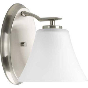 1 Light 120 volt Brushed Nickel Vanity Etched Glass Light Fixture 2