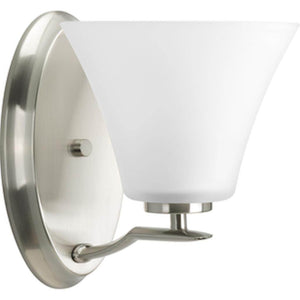 1 Light 120 volt Brushed Nickel Vanity Etched Glass Light Fixture 1