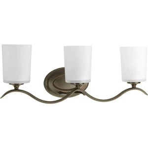 3 Light 120 volt Antique Bronze Vanity Etched Glass Light Fixture 2