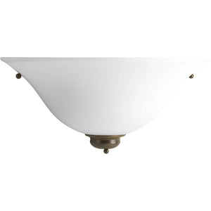 1 Light Antique Bronze Etched Glass Flared Cone Sconce Light Fixture 1