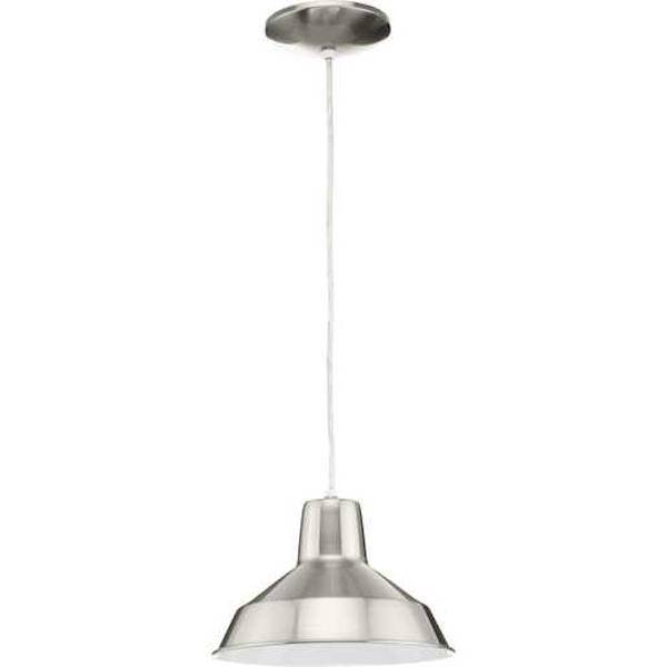 1 Light Brushed Nickel Dimmable Pendant Light Fixture 2