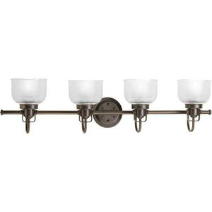 4 Light 120 volt Venetian Bronze Vanity Clear Double Prismatic Glass Light Fixture 3
