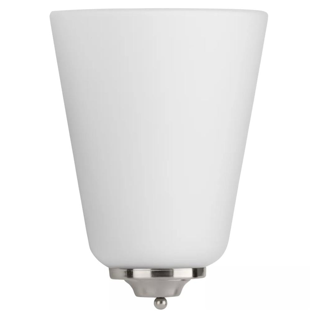 17 watt 3000K Brushed Nickel Etched Opal Glass Dimmable LED Wall Sconce 1
