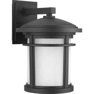 17 watt 120 volt 3000K Natural White Black Etched White Linen Glass Outdoor Wish LED Wall Light Fixture 1