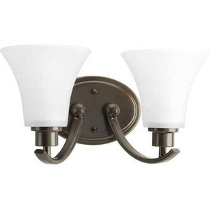 2 Light 120 volt Antique Bronze Vanity Clear Water Glass Light Fixture 1