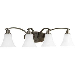 4 Light 120 volt Antique Bronze Vanity Clear Water Glass Light Fixture 2