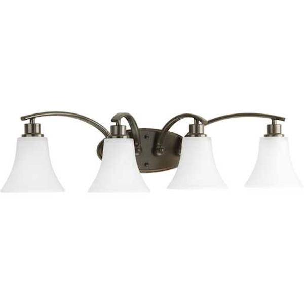4 Light 120 volt Antique Bronze Vanity Clear Water Glass Light Fixture 2