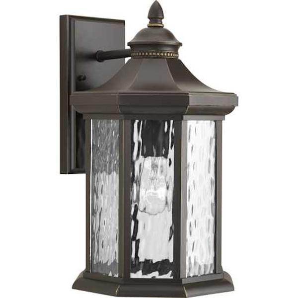 1 Light Antique Bronze with Clear Water Glass Edition Large Wall Light Fixture 1