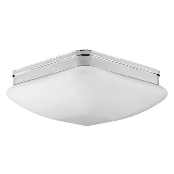 3 Light 120 volt Polished Chrome Etched Opal Glass Ceiling Light Fixture 1