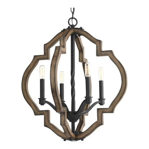 4 Light Gilded Iron Finish Urban Industrial Style Chandelier Light Fixture 1