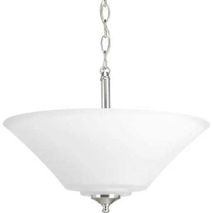 3 Light 120 volt Brushed Nickel Etched Glass Bowl Semi-Flush Ceiling Light Fixture 3