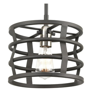 1 Light Graphite Open Cage Design Pendant Light Fixture 1