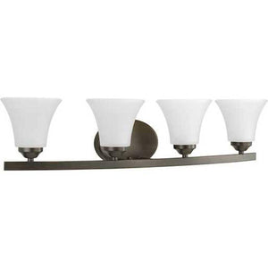 4 Light 120 volt Antique Bronze Vanity Etched Glass Light Fixture 1