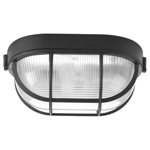 1 Light 120 volt Black Etched Ribbed Glass Lens Ceiling Light Fixture 1