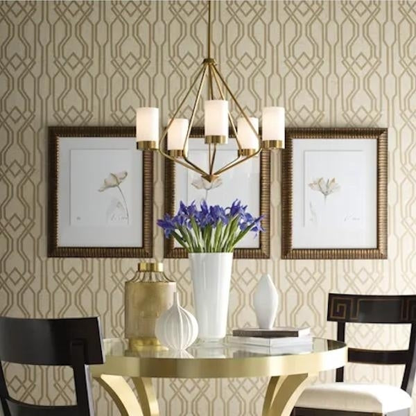3 Light Brushed Bronze Etched White Glass Shade Chandelier Light Fixture 2