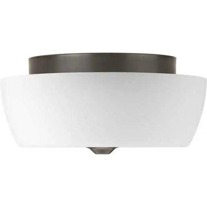 2 Light 120 volt Antique Bronze Etched Opal Glass Bowl Ceiling Light Fixture 2