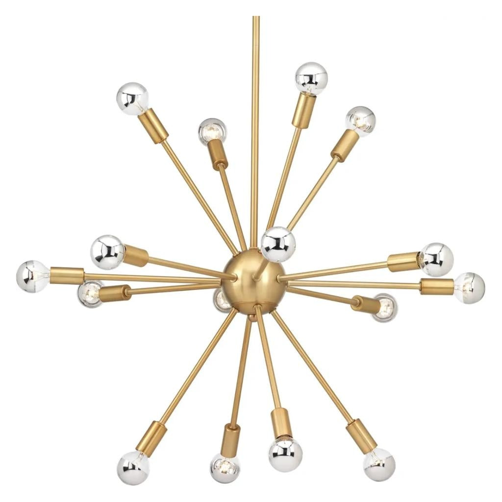 16 Light Brushed Bronze Chandelier Light Fixture 1