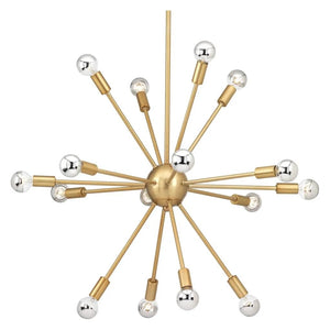 16 Light Brushed Bronze Chandelier Light Fixture 1