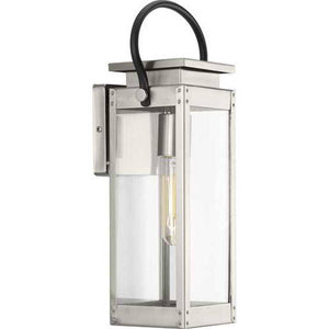 1 Light Stainless Steel with Clear Glass Small Wall Light Fixture 1