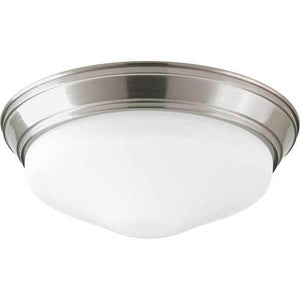 11" 17 watt 120 volt 3000K Brushed Nickel Etched Glass LED Light Fixture 1