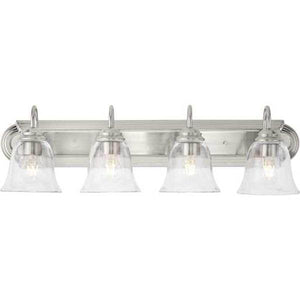 4 Light 120 volt Brushed Nickel Vanity Etched Glass Light Fixture 3