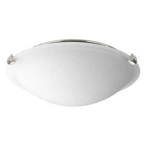 12" 20 watt 120 volt 3000K Brushed Nickel Etched White Linen Diffuser LED Light Fixture 1