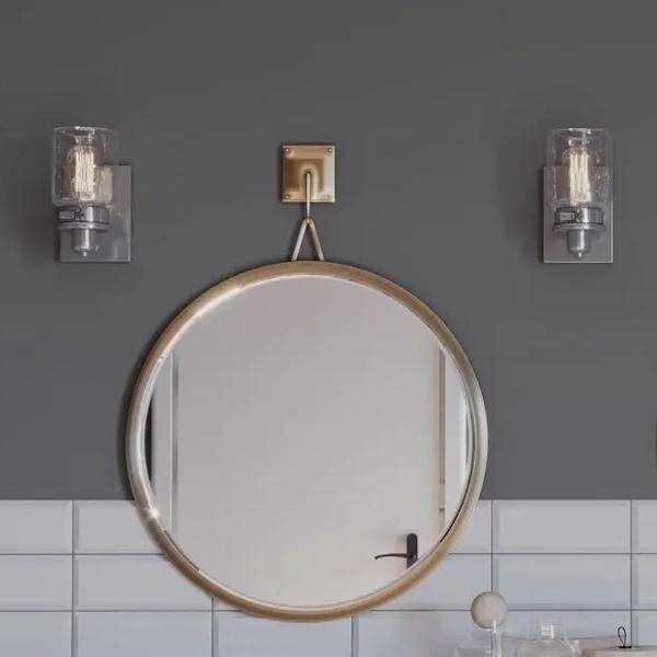 1 Light 120 volt Brushed Nickel Vanity Clear Glass Light Fixture 4