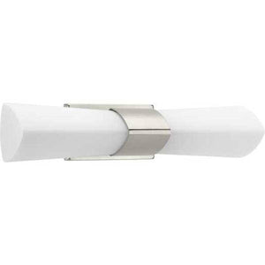 2 Light 120 volt Brushed Nickel Vanity Etched Opal Glass Light Fixture 2
