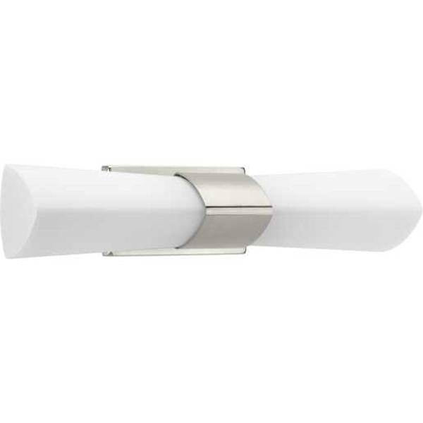 2 Light 120 volt Brushed Nickel Vanity Etched Opal Glass Light Fixture 2