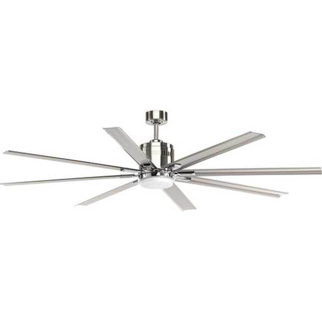 72" Brushed Nickel 8 Blade Remote Control LED Ceiling Fan 1