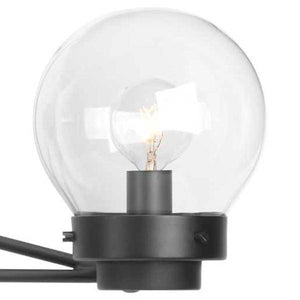 3 Light 120 volt Matte Black Vanity Clear Glass Light Fixture 2