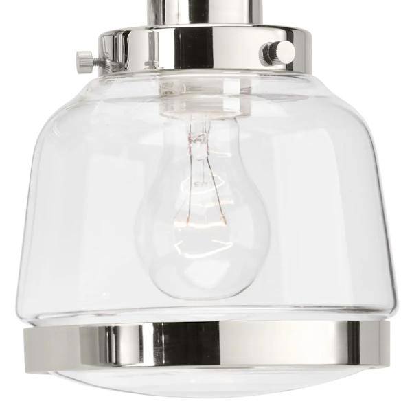 4 Light 120 volt Polished Nickel Vanity Clear Glass Light Fixture 2