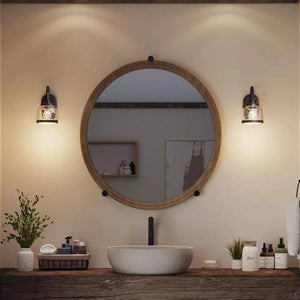 1 Light 120 volt Antique Bronze Vanity Clear Glass Light Fixture 4