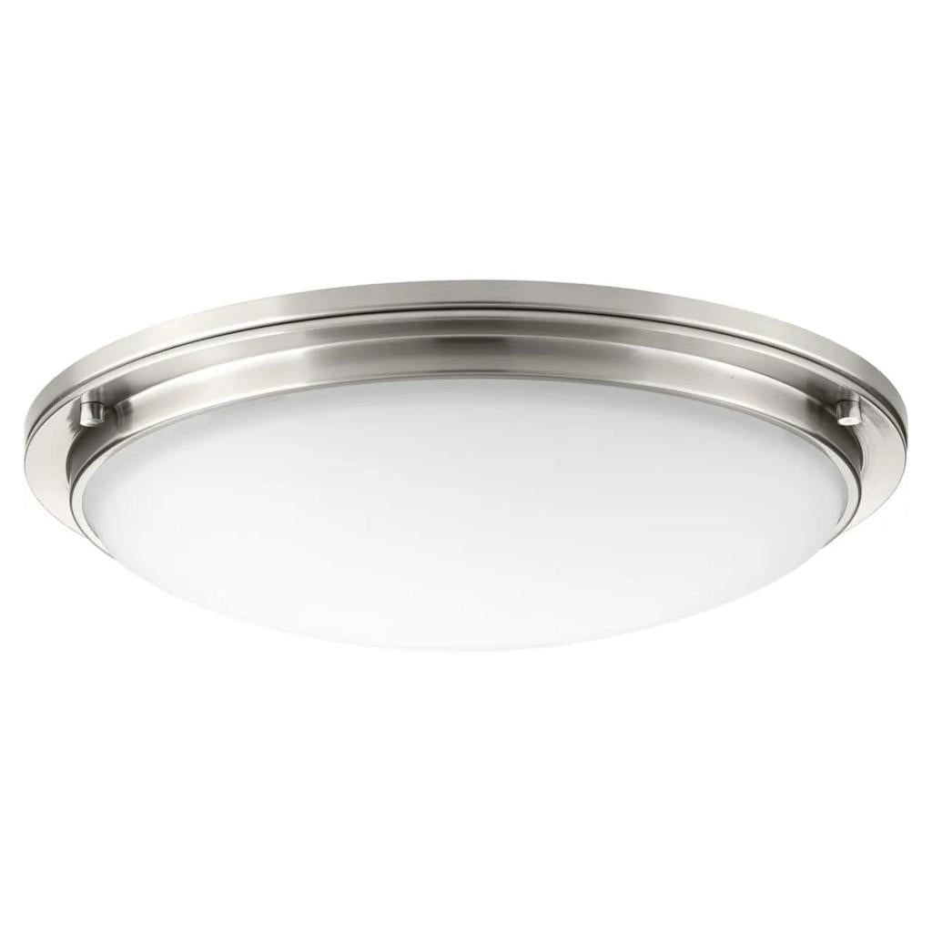 21" 41 watt 120/277 volt 3000K Brushed Nickel Linen Glass LED Light Fixture 1