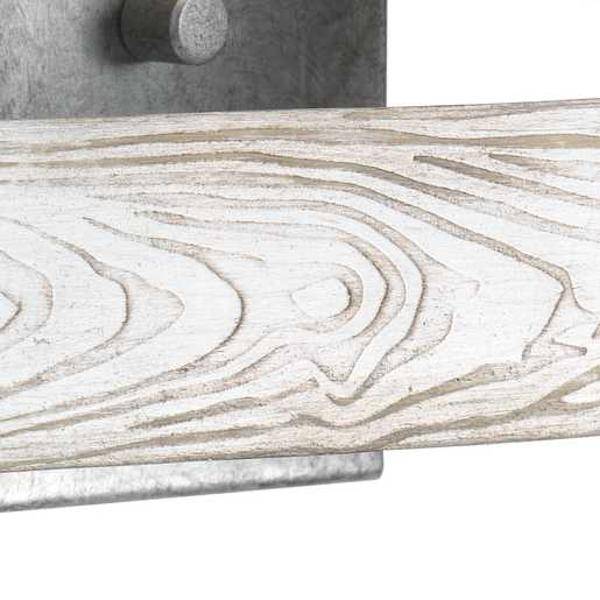 3 Light 120 volt Galvanized Finish Vanity Clear Seeded Glass Light Fixture 4