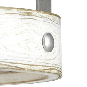 1 Light Galvanized Finish Antique White Pendant Light Fixture 2