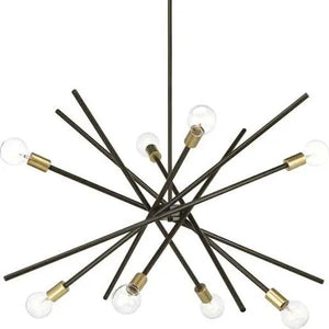 8 Light Antique Bronze Astra Collection Chandelier Light Fixture 2