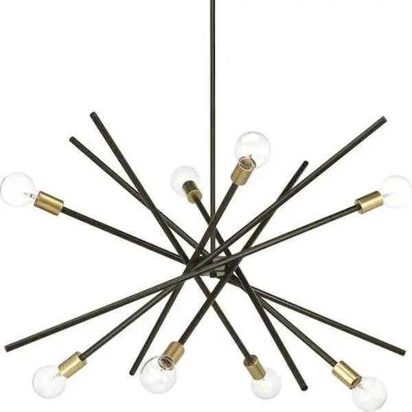 8 Light Antique Bronze Astra Collection Chandelier Light Fixture 2
