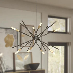 8 Light Antique Bronze Astra Collection Chandelier Light Fixture 4