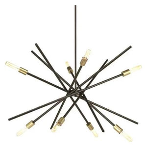 8 Light Antique Bronze Astra Collection Chandelier Light Fixture 1