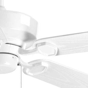 60" White 5 Walnut Blade Ceiling Fan 2