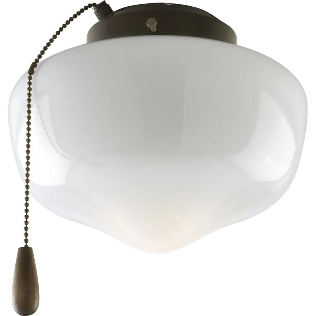 1 Light Antique Bronze Opal Glass Shade AirPro Collection Light Kit 1