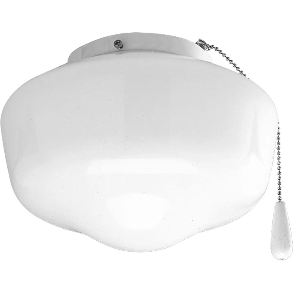1 Light White Opal Glass Shade AirPro Collection Light Kit 1
