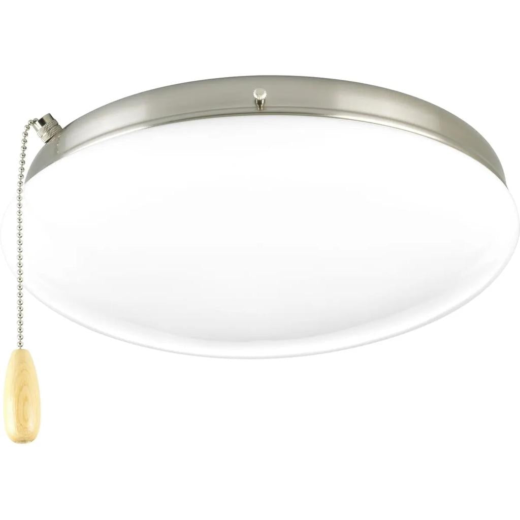 2 Light Brushed Nickel Opal Glass Shade AirPro Collection Light Kit 1