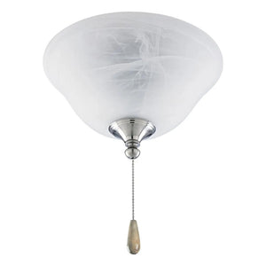 2 Light Brushed Nickel/Polished Chrome/Antique Bronze/White/Graphite Black Finish Alabaster Glass Bowl AirPro Collection Light Kit 1