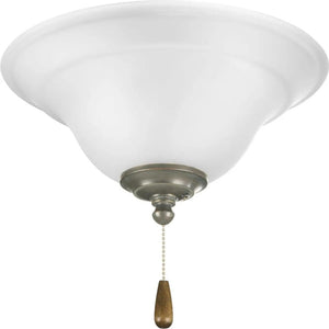 2 Light Brushed Nickel/Antique Bronze/White/Forged Black Finish Etched Glass Bowl Trinity Collection Light Kit 1