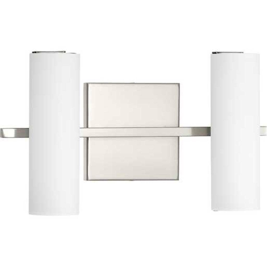 13.25 " 19 watt 120 volt 3000K Brushed Nickel White Glass Shade Dimmable 1