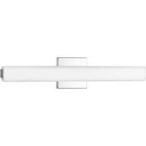 22" 35 watt 120 volt 3000K Polished Chrome Etched Glass Shade Dimmable Vanity Light 1