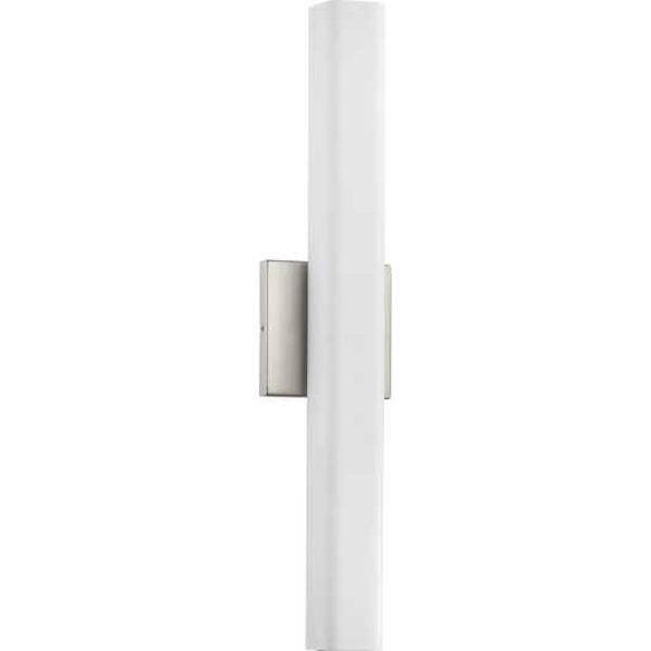 22" 35 watt 120 volt 3000K Brushed Nickel Etched Glass Shade Dimmable Vanity Light 3